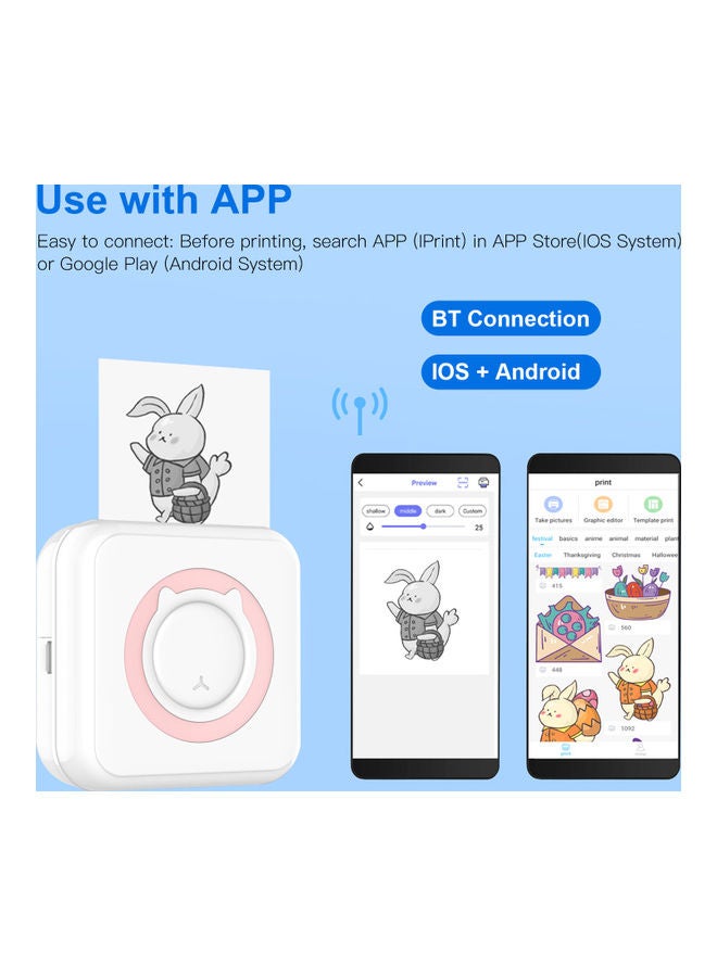 Portable Mini All-In-One Photo Printer White - Image 4